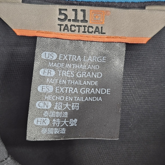 5.11 Black Conceal Carry Nylon Windbreaker Tactical Outdoor Vest Mens Xl - Picture 6 of 7